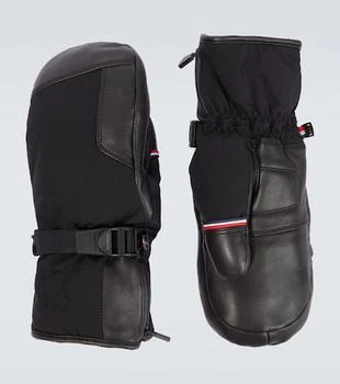 Moncler | Leather-trimmed technical ski mittens,商家MyTheresa,价格¥6007