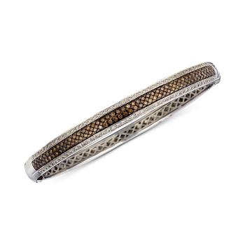 商品Chocolatier® Stackable Bangle Bracelet (1-3/4 ct. t.w.) in 14k White Gold图片