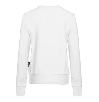 Versace | VERSACE JEANS 女士白色混纺胶印头像长袖卫衣 B6HVB70G-30325-003 包邮包税