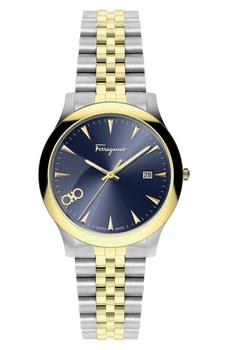 男士休闲菲拉格慕手表, Salvatore Ferragamo | Men's Stainless Steel Bracelet Watch, 40mm商品图片 5折