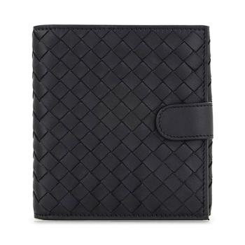 商品Bottega Veneta | BOTTEGA VENETA 男士黑色编织皮革短款钱包 163240-V001N-4014,商家Beyond Chinalux,价格¥5167图片