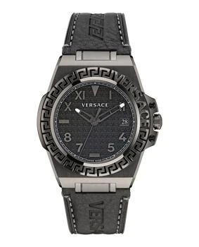 Versace | Greca Reaction Leather Watch 4折×额外9折, 独家减免邮费, 额外九折