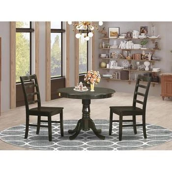 East West Furniture | 3  Pc  small  Kitchen  Table  set-small  Kitchen  Table  plus  2  Kitchen  Dining  Chairs,商家Premium Outlets,价格¥2861