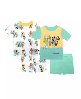 Mickey Mouse | Toddler Boys Cotton 4 Piece Pajama Set,商家Macy's,价格¥103