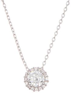 product Adornia Swarovski Crystal Halo Necklace .925 Sterling Silver image