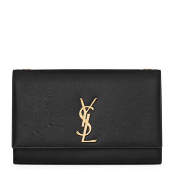 推荐Saint Laurent Kate Medium Grain Embossed Leather Black Shoulder Bag商品