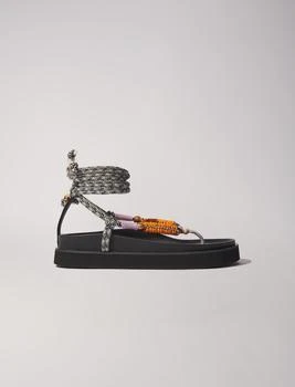 Maje | Maje Mixte's zinc Outer sole: Sandals with braided straps for Spring/Summer,商家Maje,价格¥2039