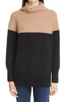 Nordstrom, Nordstrom | Colorblock Funnel Neck Cashmere Sweater商品图片 2.3折