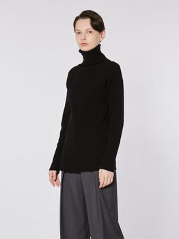 TOF Out-Cut Cashmere Turtleneck Knit_Black product img