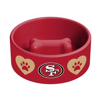 商品San Francisco 49ers Team Color Pet Bowl with Bone图片