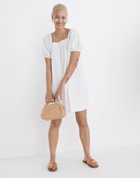 女装Madewell, Madewell | Puff-Sleeve A-Line Mini Dress in Seersucker Stripe商品图片 6.1折×额外5折, 额外五折