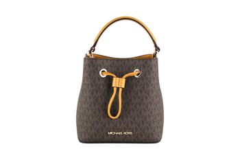 推荐Michael Kors Suri Small Leather Bucket Crossbody Drawstring Hobo Handbag商品