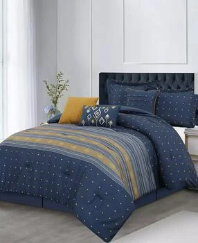 Stratford Park | Minerva Geometric 7-Pc. Comforter Set, California,商家Macy's,价格¥673