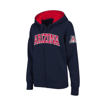 Colosseum | Women's Stadium Athletic Navy Arizona Wildcats Arched Name Full-Zip Hoodie商品图片,7.5折