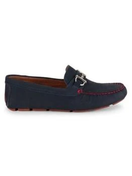 Massimo Matteo | Leather Driving Bit Loafers 