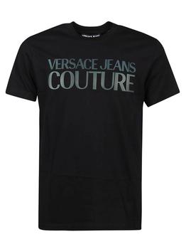 男士休闲范思哲t恤, Versace | Versace Jeans Men's Black Other Materials T-Shirt商品图片 