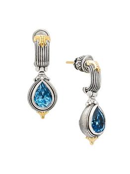 商品Konstantino | Delos 2.0 Pendulum 18K Gold, Sterling Silver & Blue Topaz Drop Earrings,商家Saks Fifth Avenue,价格¥3416图片