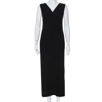 推荐Chanel Black Wool Paneled Sleeveless Maxi Dress M商品