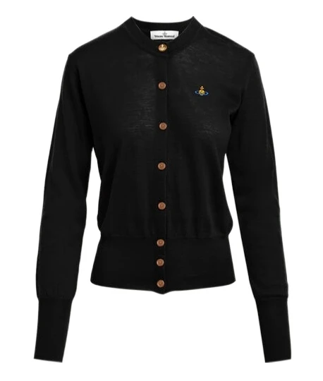 Vivienne Westwood | 西太后 徽标刺绣羊毛针织开衫（香港仓发货）,商家Terri Wonder,价格¥1897