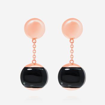 商品Roberto Coin | Roberto Coin 18K Rose Gold, Black Jade Stud Drop Earrings 8882476AXERB,商家Shopworn,价格¥9931图片