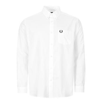 Fred Perry | Fred Perry Long Sleeve Shirt Button Down - White商品图片,