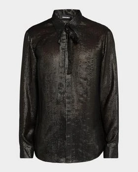 DSQUARED2 | Men's Sparkling Tie-Neck Shirt,商家Neiman Marcus,价格¥10671