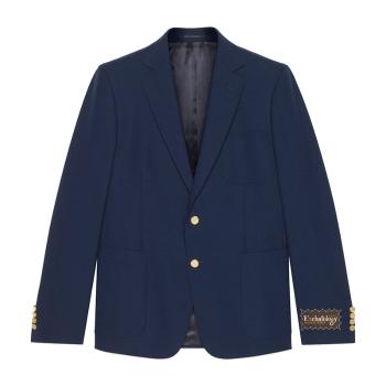 推荐【预售3-7天】GUCCI/古驰 2021年男士深蓝色羊毛外套 654910ZACG74912商品