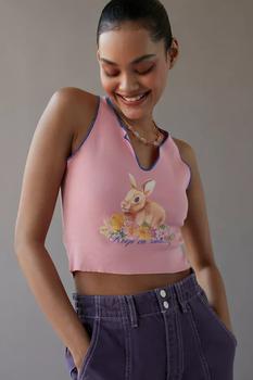 urban outfitter, Urban Outfitters | Keep On Smiling Bunny Tank Top商品图片 3.4折×额外9.5折, 额外九五折