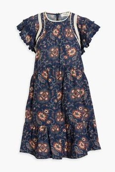 推荐Robina ruffled floral-print cotton-voile mini dress商品