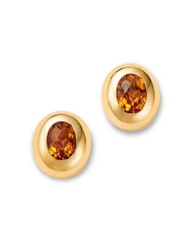 Bloomingdale's Fine Collection | Bloomingdale's Fine Jewelry Citrine Polished Bezel Oval Stud Earrings in 14K Yellow Gold,商家Bloomingdale's,价格¥17571