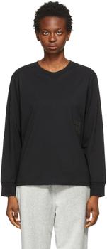Alexander Wang | Black Puff Logo Long Sleeve T-Shirt商品图片,
