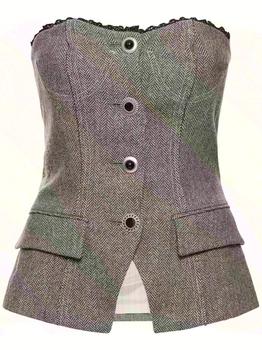 商品ANDERSSON BELL | Aika Herringbone Wool Blend Bustier Top,商家LUISAVIAROMA,价格¥4569图片