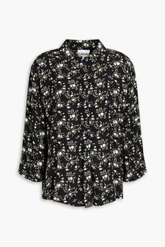Ganni | Floral-print crepe blouse商品图片,4.4折起