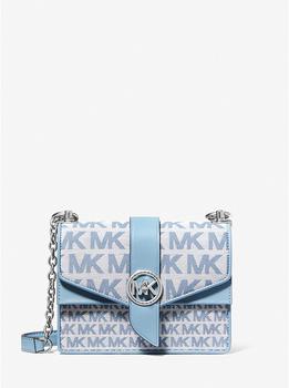 Michael Kors | Greenwich Small Logo Jacquard and Leather Crossbody Bag商品图片,5折