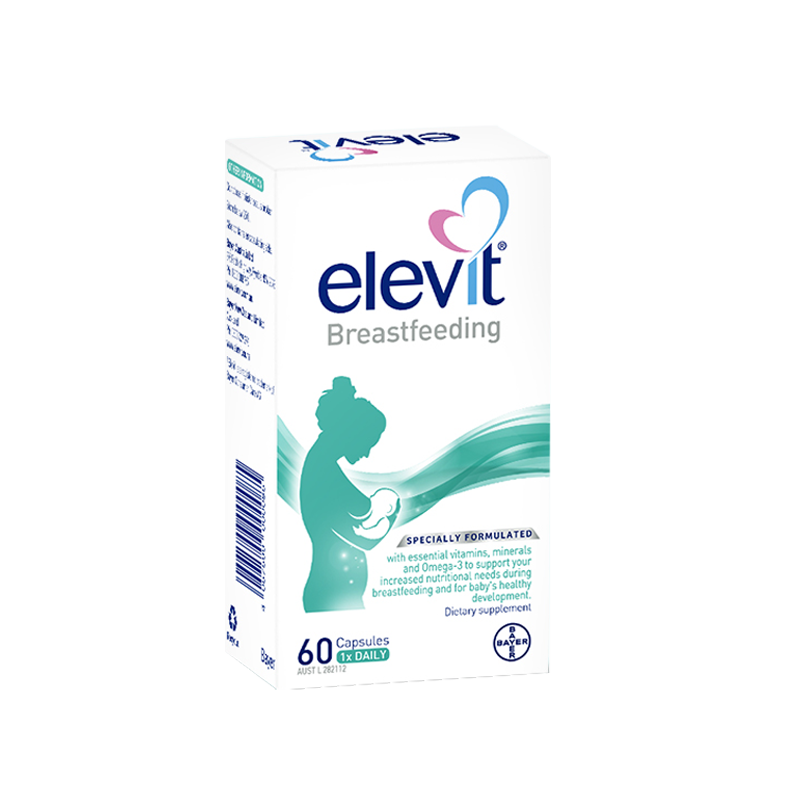 商品elevit爱乐维哺乳期维生素片 进口黄金素叶黄素dha 富含多种维生素 提升母乳营养 60粒图片