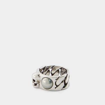 Alexander McQueen | Alexander McQueen Skl & Pearl Ring,商家Baltini,价格¥1775