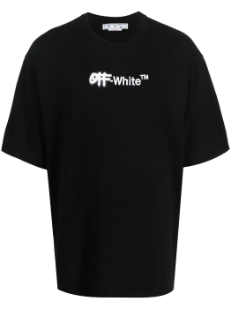 Off-White | OFF WHITE 男士黑色棉质白色字母LOGO印花圆领短袖T恤 OMAA120F22JER002-1001商品图片,独家减免邮费