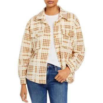 推荐Inner Circle Womens Hounstooth Plaid Fleece Jacket商品