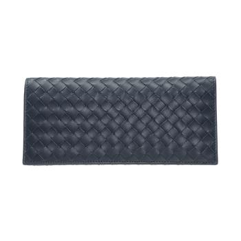 商品Bottega Veneta | Bottega Veneta 葆蝶家 中性藏蓝色牛皮简约休闲长款钱包 120697-V4651-4013,商家Beyond Chinalux,价格¥4433图片