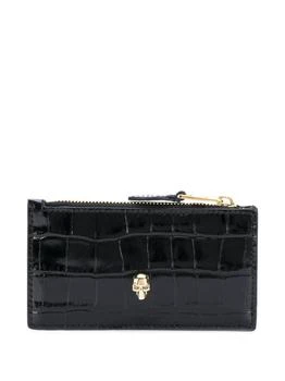 Alexander McQueen | ALEXANDER MCQUEEN Skull flat zip purse 6.6折