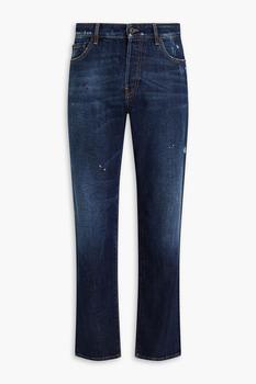 Peserico | Tapered distressed whiskered denim jeans商品图片,3折