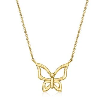 RS Pure | RS Pure by Ross-Simons 14kt Yellow Gold Butterfly Necklace,商家Premium Outlets,价格¥2040