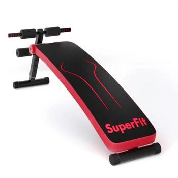 Hivvago | Folding Weight Bench Adjustable Sit-up Board Workout Slant Bench-Red,商家Premium Outlets,价格¥657