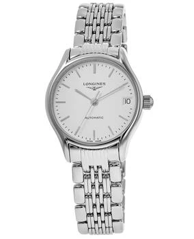 女式 浪琴 Lyre 自动白色表盘钢质女士手表 L4.361.4.12.6,价格$600