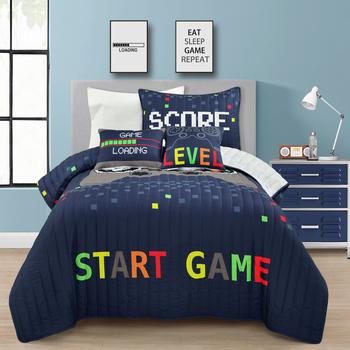 商品Lush Decor | Video Games Reversible Oversized Quilt 4Pc Set,商家Premium Outlets,价格¥929图片