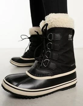 推荐Sorel Winter Carnival waterproof boots in black商品