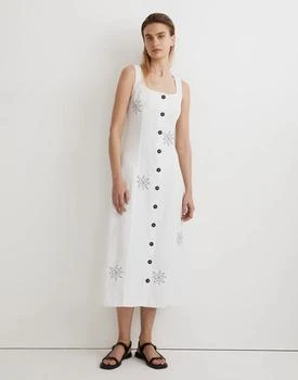 推荐Button-Front Midi Dress in 100% Linen商品