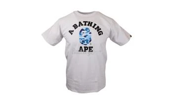 推荐Bape ABC Blue/White Camo College T-Shirt商品