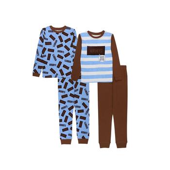 AME | Big Boys Hershey's Top and Pajama Set, 4 Piece商品图片,