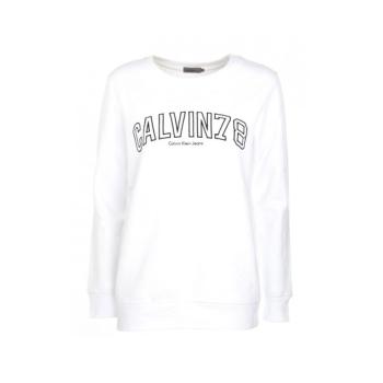 Calvin Klein | Calvin Klein 卡尔文 克莱恩 女士白色印花棉质卫衣 J20J206857-112商品图片,满$100享9.5折, 满折